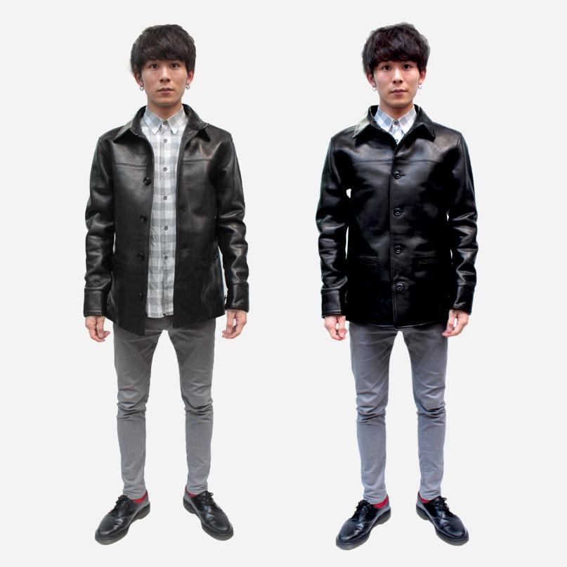 革ジャン レザージャケット 馬革 メンズ 日本製 : 本革 レザー 革