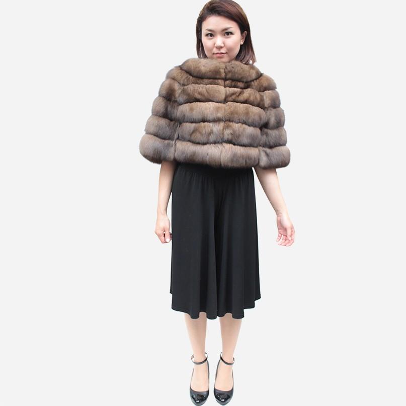 毛皮ボレロ レディース ロシアンセーブル ファーボレロ k3445 : 本革