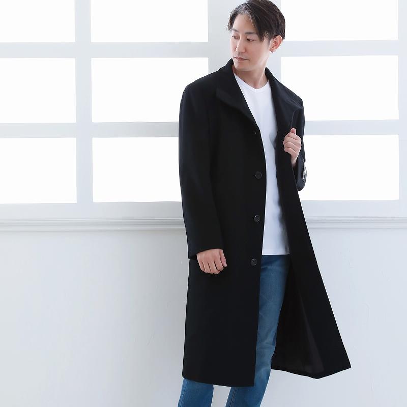 カシミヤコート メンズ カシミヤ100% ロングコート スタンドカラー