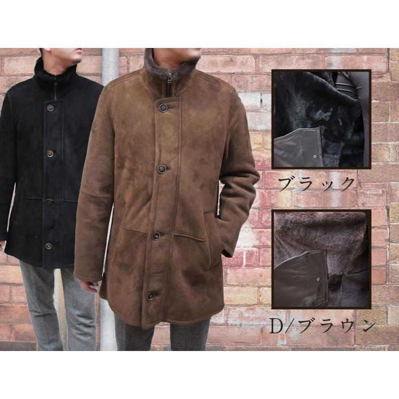 信頼のブランド有名メーカー ムートンジャケット メンズ ダブル