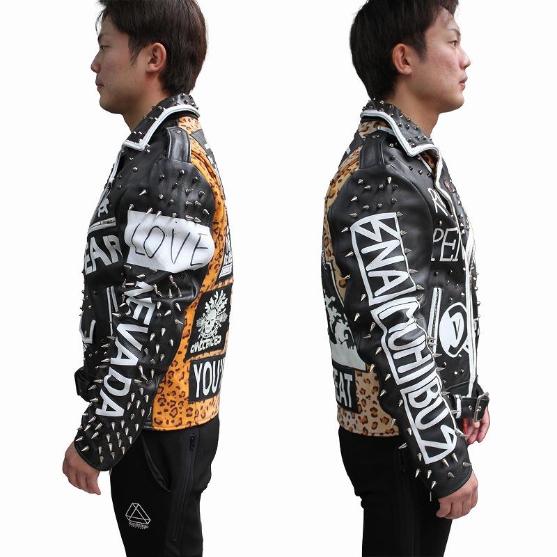 鋲ジャン メンズ スタッズ付き ロックスター レザージャケット 鋲ジャン メンズ スタッズ付き ロックスター レザージャケット