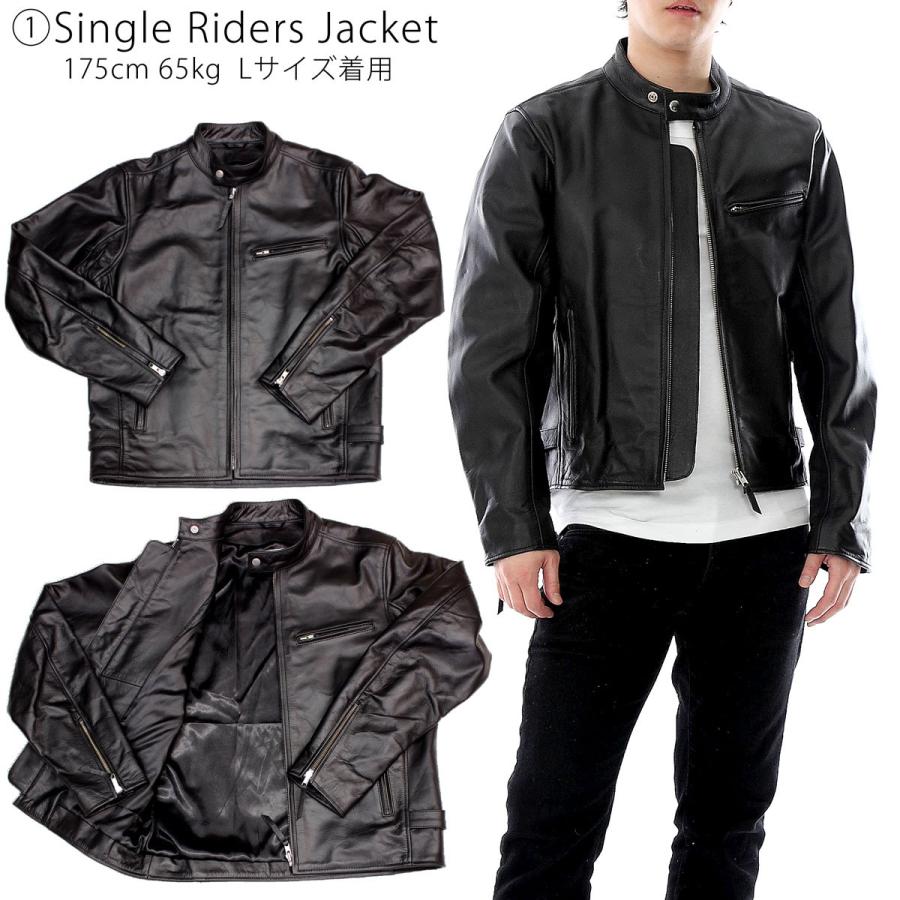 本革 革ジャン レザージャケット ライダースジャケット メンズ
