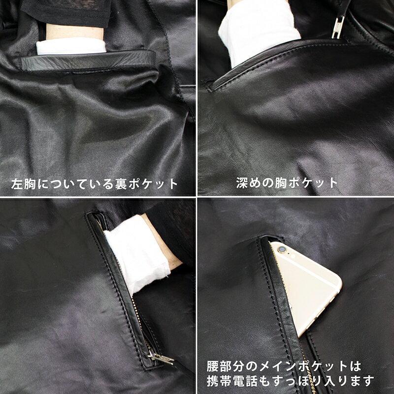 本革 牛革】トラッカージャケット メンズ ステンカラー レザー