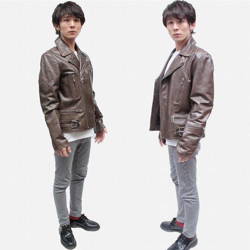 ダブルライダースジャケット 革ジャン レザージャケット メンズ ダブルライダースジャケット 革ジャン レザージャケット メンズ
