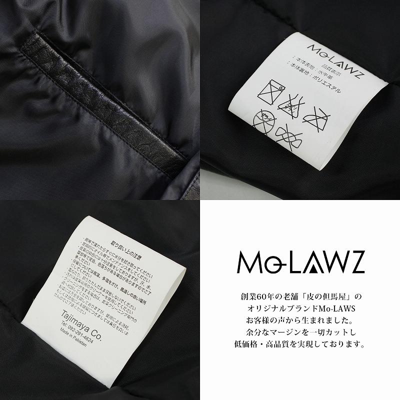 Mo-LAWS シングルライダースジャケット メンズ 革ジャン 水牛革