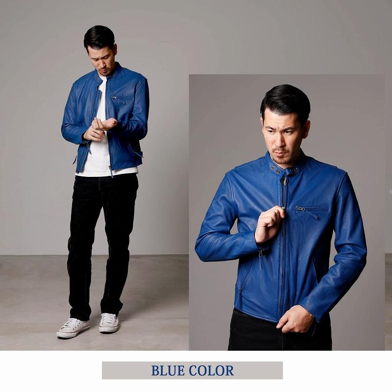 本革 ラムレザー】ライダースジャケット メンズ 柔らかい着心地の革