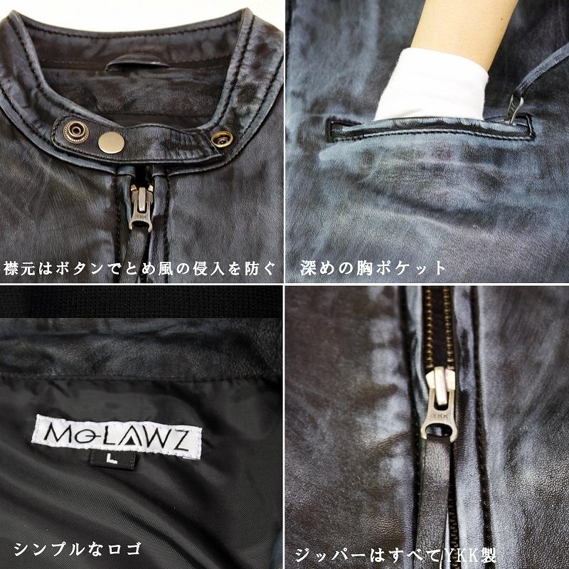 AKM レザーシャツ M ネイビー 牛革 レザージャケット AKM レザーシャツ M ネイビー 牛革 レザージャケット