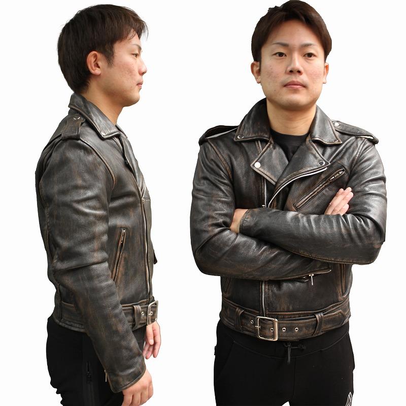 ラムレザー US ダブルライダースジャケット メンズ レザー ラムレザー US ダブルライダースジャケット メンズ レザー