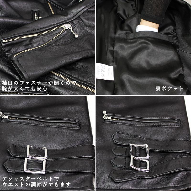 Mo-LAWZ ダブルライダースジャケット L 黒 Mo-Laws 牛革 ダブルライダースジャケット UKタイプ メンズ ブラック S