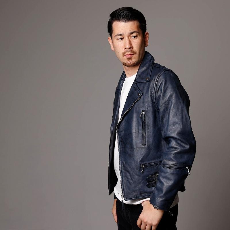 Mo-LAWS レザージャケット メンズ 革ジャン ダブルライダース