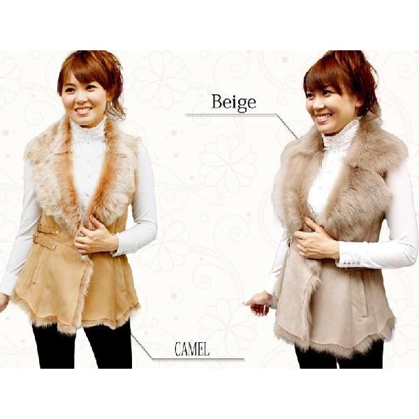 ムートンベスト レディース トスカーナ ダブルフェイス 本革 MO4111