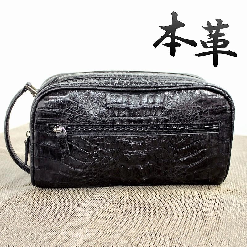 ワニ革 メンズ 本革バッグ カイマン 背ワニ ゴツゴツ ワイルド