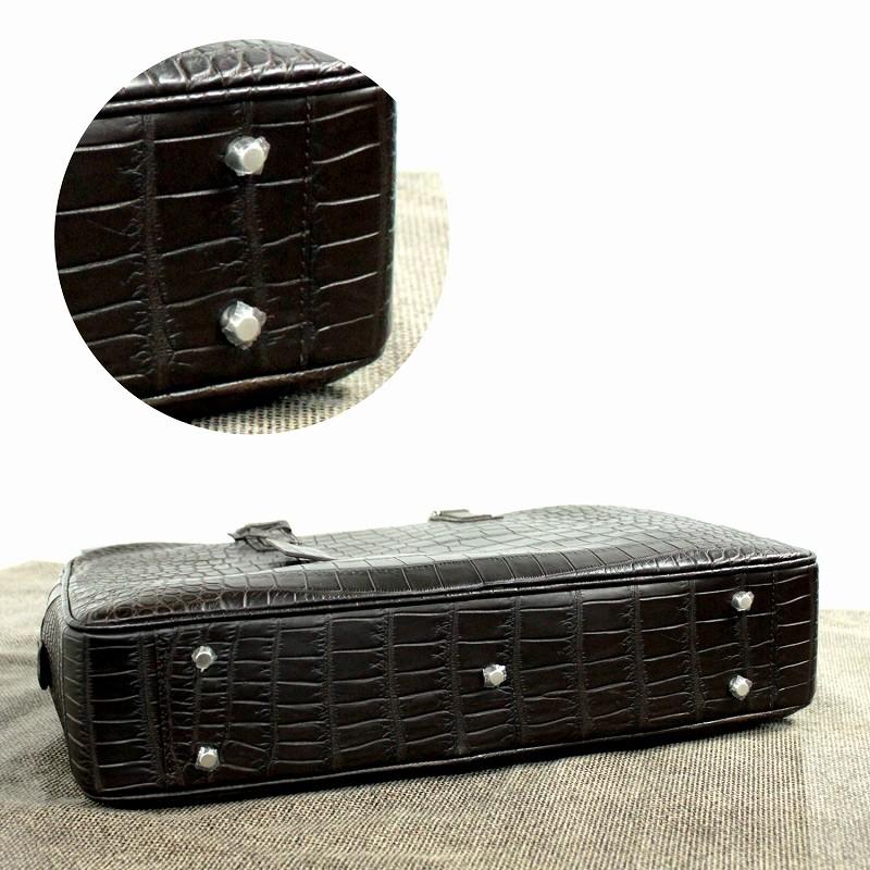 最高級クロコダイルポロサス 本革バッグ メンズ ブリーフケース o-5676