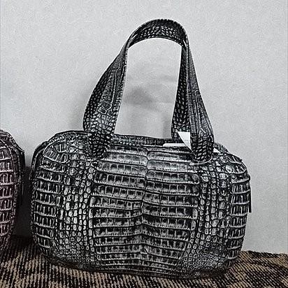 レディース　クロコダイル　ハンドバッグ tb30 本革 エキゾチックレザーの画像