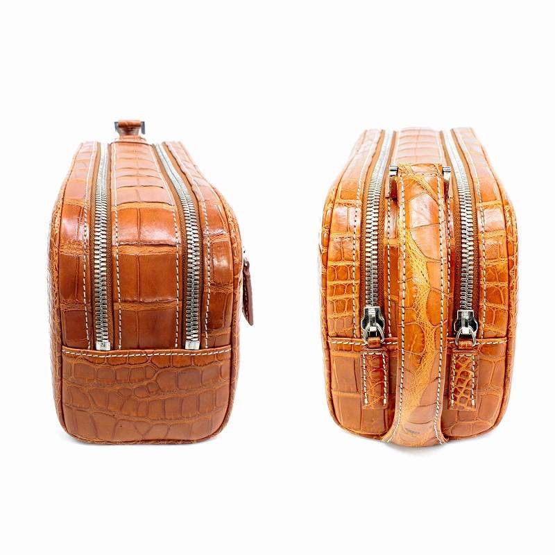 クロコダイル メンズ 本革 セカンドバッグ ハンドバッグ tb68の画像
