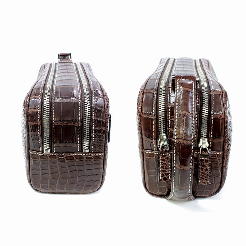 クロコダイル メンズ 本革 セカンドバッグ ハンドバッグ tb68の画像
