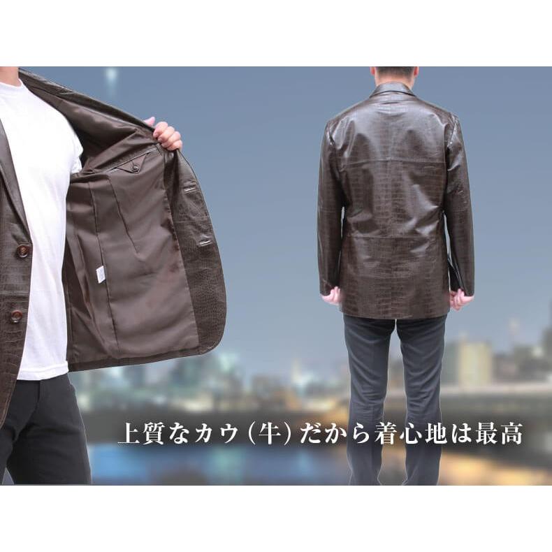 クロコダイル柄 レザージャケット メンズ テーラードジャケット クロコダイル柄 レザージャケット メンズ テーラードジャケット