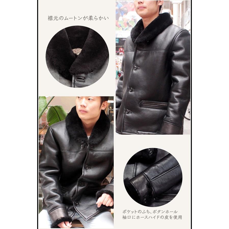 Y2LEATHER 本革 コロメール ムートンジャケット メンズ シープスキン