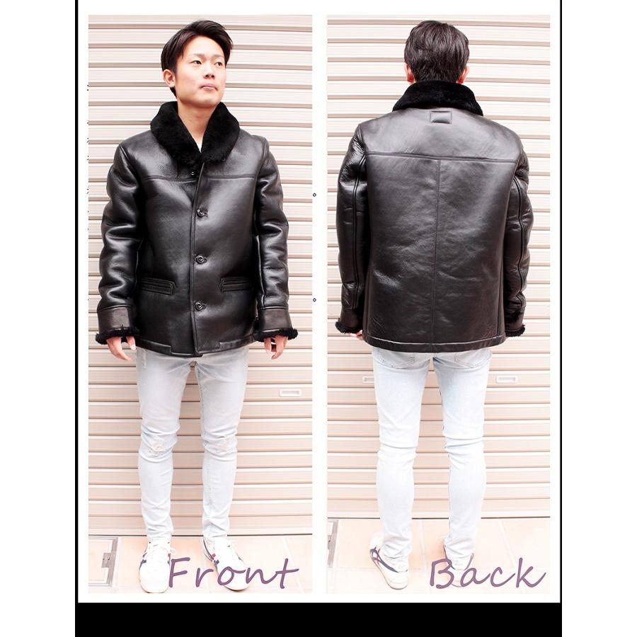 Y2LEATHER 本革 コロメール ムートンジャケット メンズ シープスキン