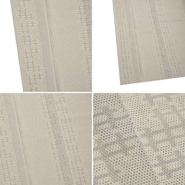 荒砥工房　あらと織　白たかお召　片寄井桁絣単衣着物【お仕立て上がり】_3