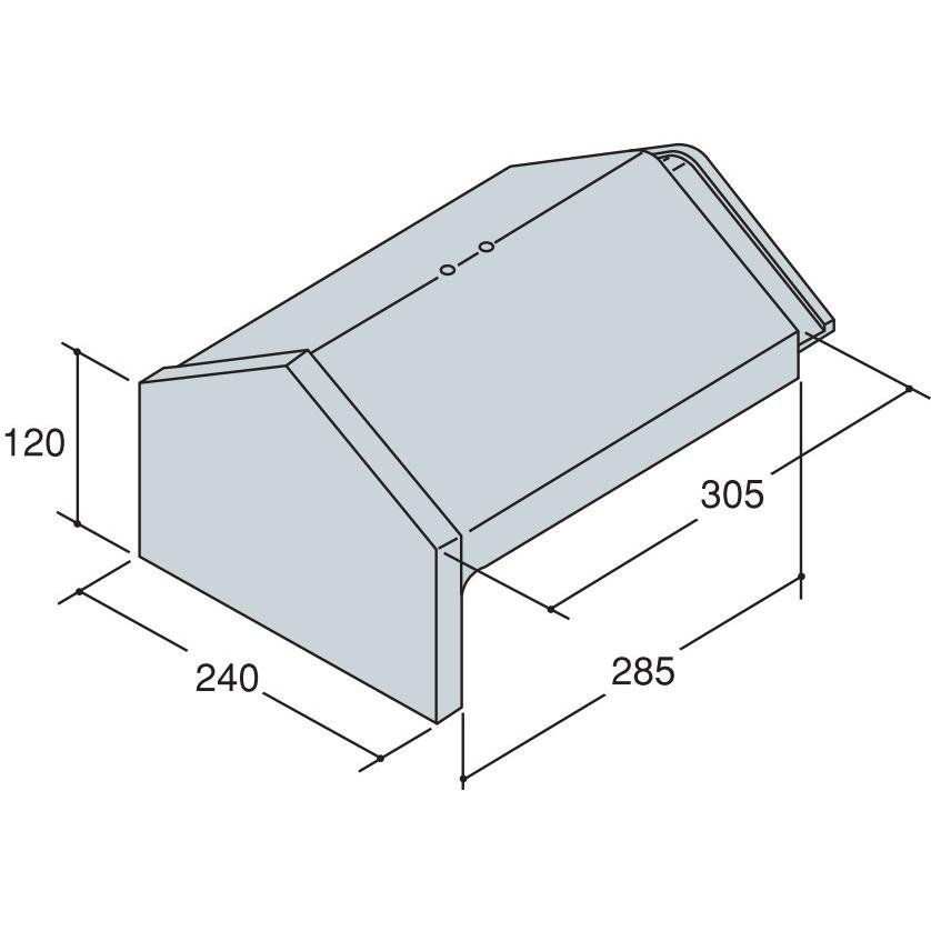 三角棟紐無用巴(ツバ付) 平板瓦 淡路 いぶし NiceTheFlat : 日之出工業