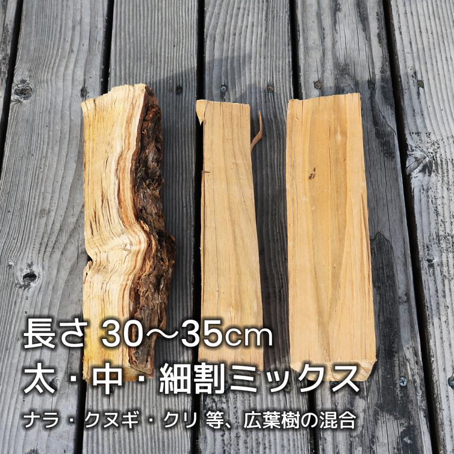岩手産ECO薪 約20kg ナラ・クヌギなど広葉樹 35cm前後 薪ストーブ 暖炉