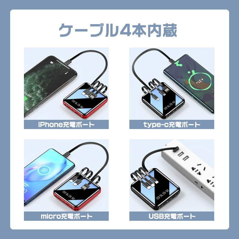 【★PSE認証】モバイルバッテリー 20000mAh 大容量 電熱ベスト使用可 スマホ充電器 二台同時充電 携帯充電器 残量表示｜kawasakiafukukaitori｜05