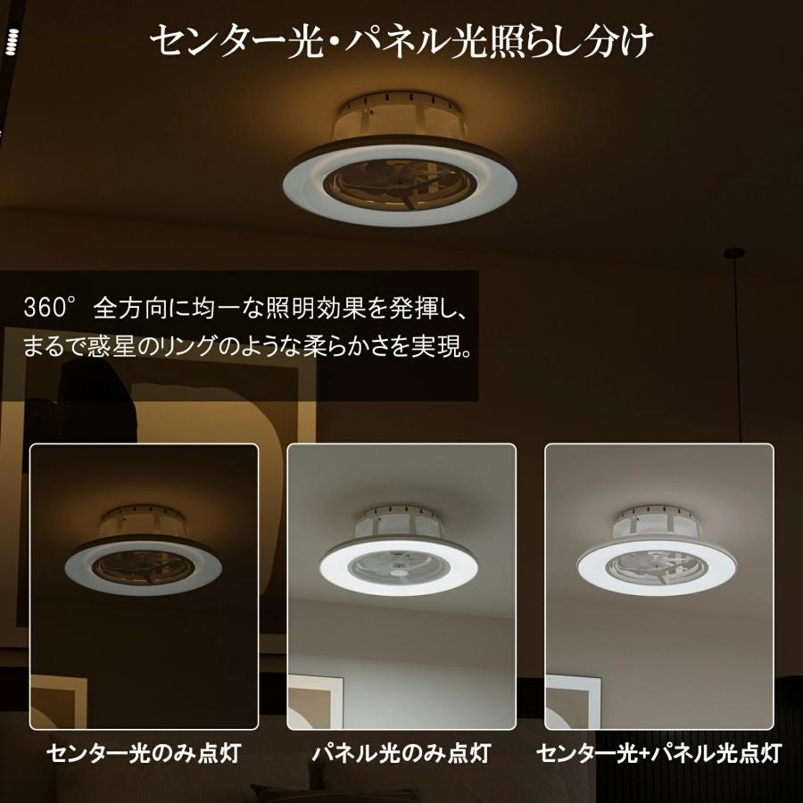 シーリングファンライト 首振り led 導光板 12畳 4500lm 静音 調光調色 