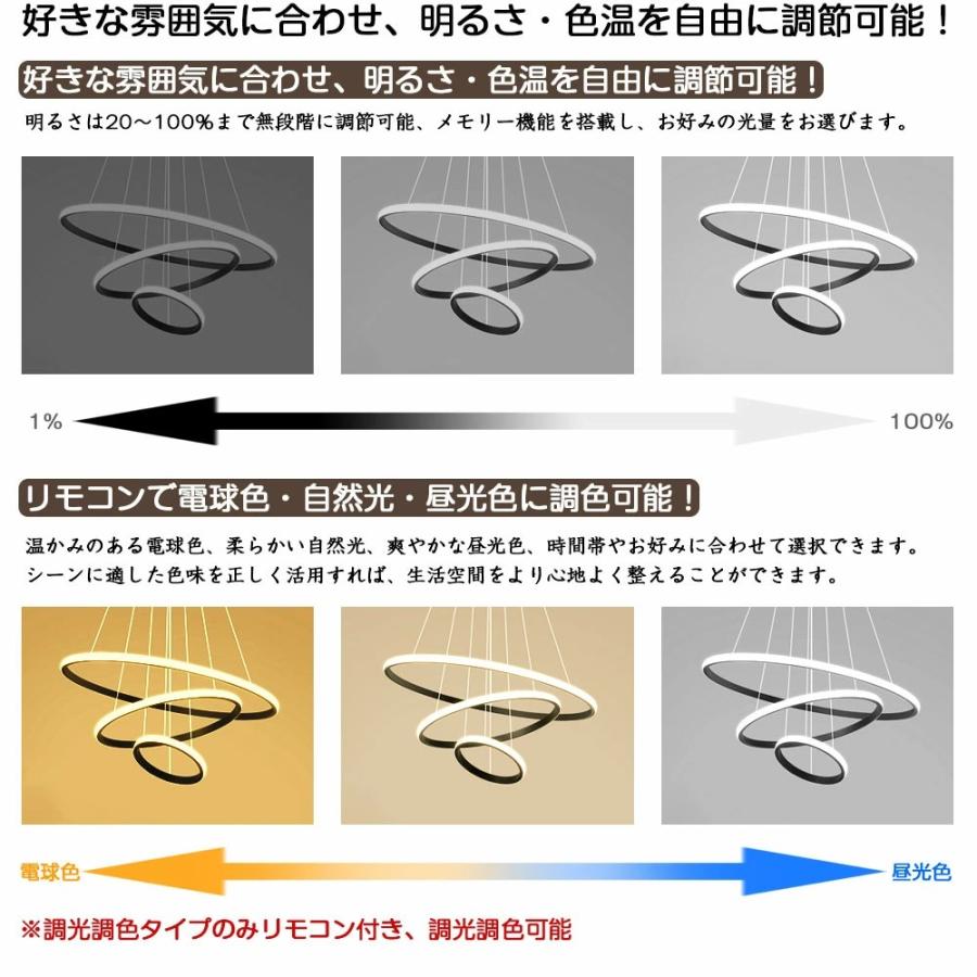 ペンダントライト 北欧 おしゃれ照明 LED 吊下げ灯 調光調色 リモコン