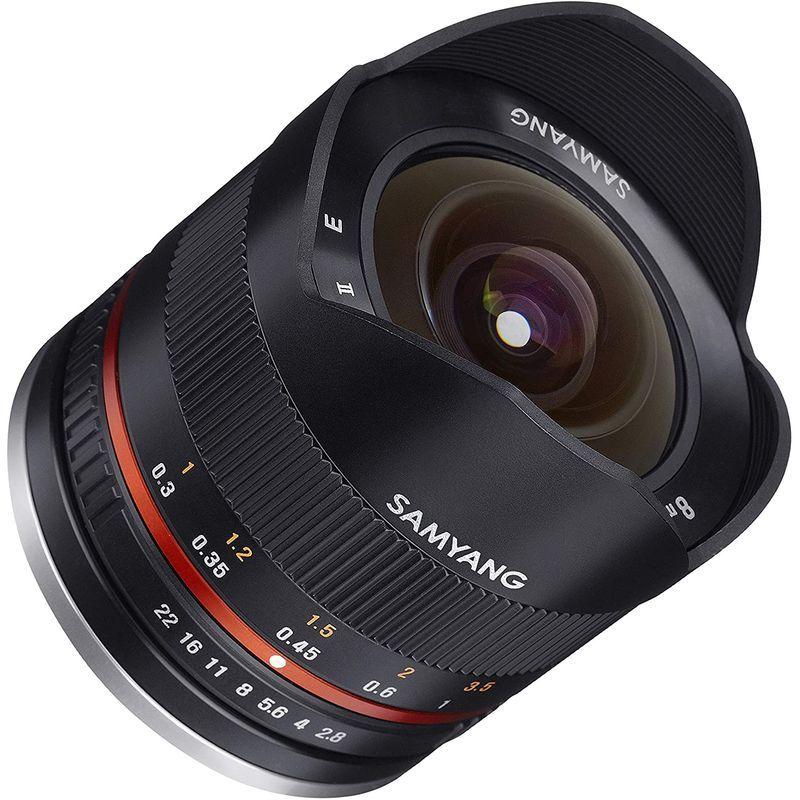 SAMYANG 単焦点魚眼レンズ 8mm X用 F2.8 フジフイルム ブラック II APS