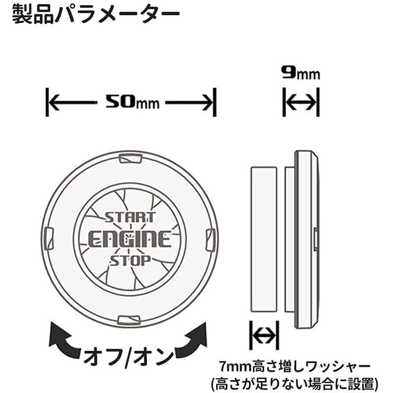 注目ブランド 幸運 回転 スタートボタン エンジンスタートボタン バイク 車のスタートボタンカバー エンジン ボタンスイッチ装飾カバー 金属 カコイイ 即納特典付き Turningheadskennel Com