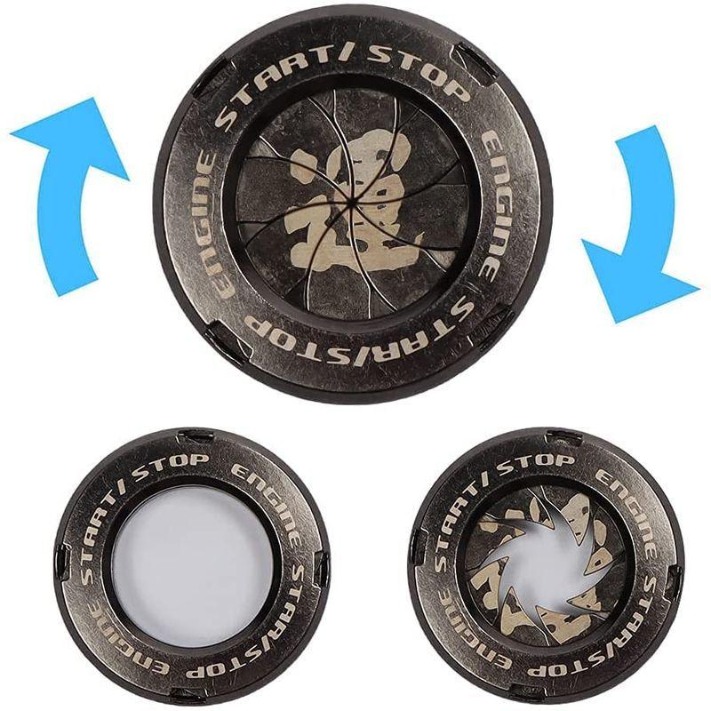 注目ブランド 幸運 回転 スタートボタン エンジンスタートボタン バイク 車のスタートボタンカバー エンジン ボタンスイッチ装飾カバー 金属 カコイイ 即納特典付き Turningheadskennel Com