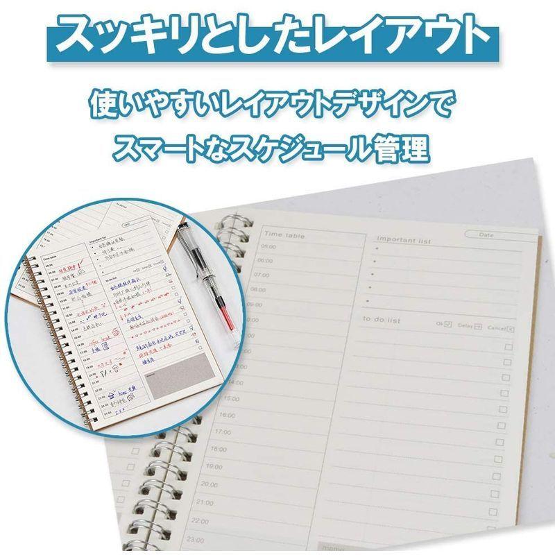 Allbright スケジュール帳 Todoリスト メモ帳 時間 スケジュール 予定 管理 ノート 1日 2冊 セット クラフト紙 河瀬商店 通販 Yahoo ショッピング