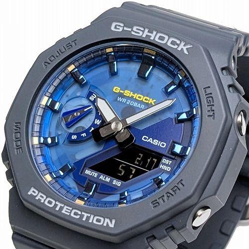 CASIO G-SHOCK GA-2100AS グレー/ブルー 楽天市場】CASIO G-SHOCK GA-2100AS-5A アナデジ ライトグレー ブルー