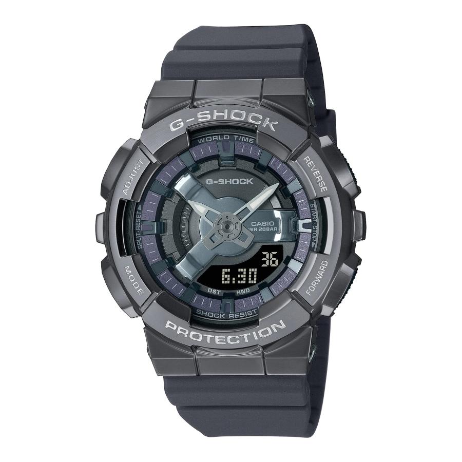 【新品 未使用 国内正規品】G-SHOCK GM-S110B-8AJF グレー G-SHOCK メタルベゼル グレー アナデジ腕時計 ミッドサイズ 小型・薄型