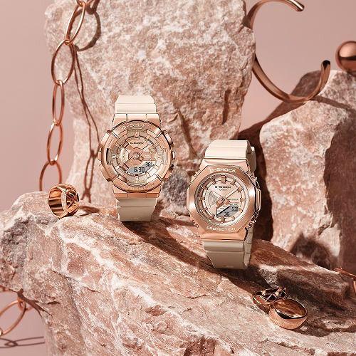 【美品】 G-SHOCK GM-S2100PG-4AJF ピンクゴールド 腕時計 G-SHOCK ピンクゴールドxピンクベージュ GM-S2100PG-4AJF アナログ