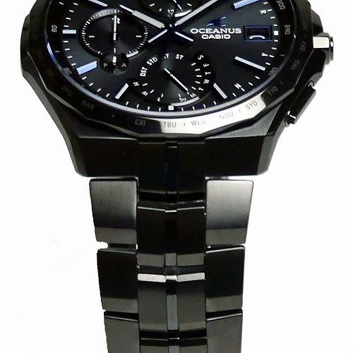 Manta（OCEANUS） CASIO OCEANUS マンタ ソーラー電波時計 ブラック