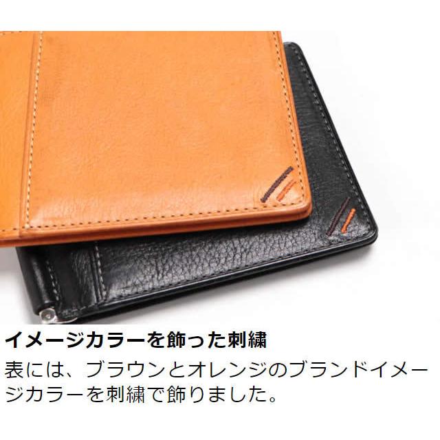 革職人 LEATHER FACTORY 札ばさみ 革 マネークリップ ポケット付き