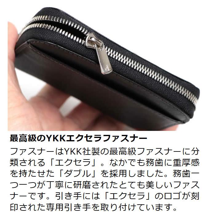革職人 LEATHER FACTORY ラウンドファスナー ミニ財布 メンズ 革 小型