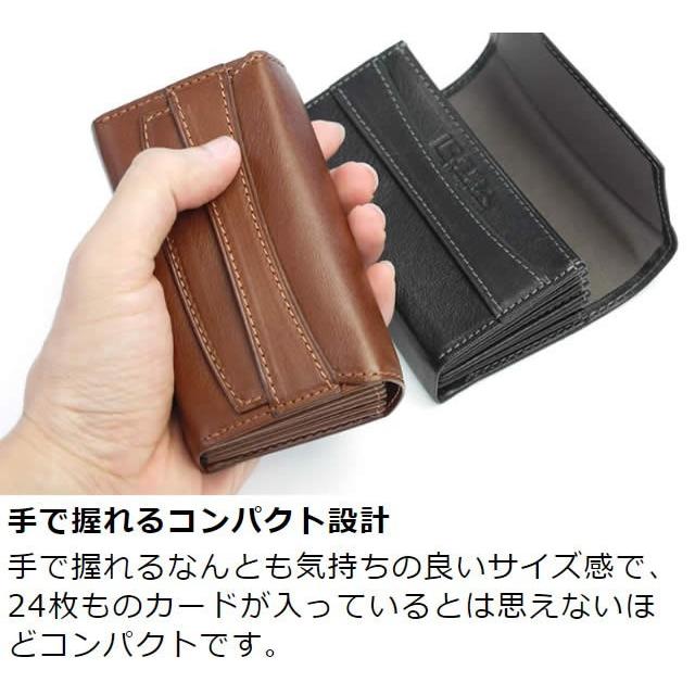 革職人 LEATHER FACTORY カードケース じゃばら メンズ 本革 大容量