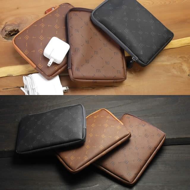モバイルアクセサリーポーチ メンズ レディース 日本製 ファスナー ケーブル収納 バッテリー収納 革職人 Signature シグネチャー |  | 05