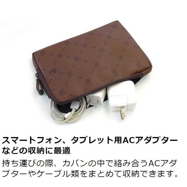 モバイルアクセサリーポーチ メンズ レディース 日本製 ファスナー ケーブル収納 バッテリー収納 革職人 Signature シグネチャー |  | 06