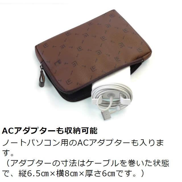 モバイルアクセサリーポーチ メンズ レディース 日本製 ファスナー ケーブル収納 バッテリー収納 革職人 Signature シグネチャー |  | 07