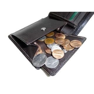 188 二つ折り財布 中ベラ パス窓付 牛革 カード7枚 小銭入れ付 : 革匠