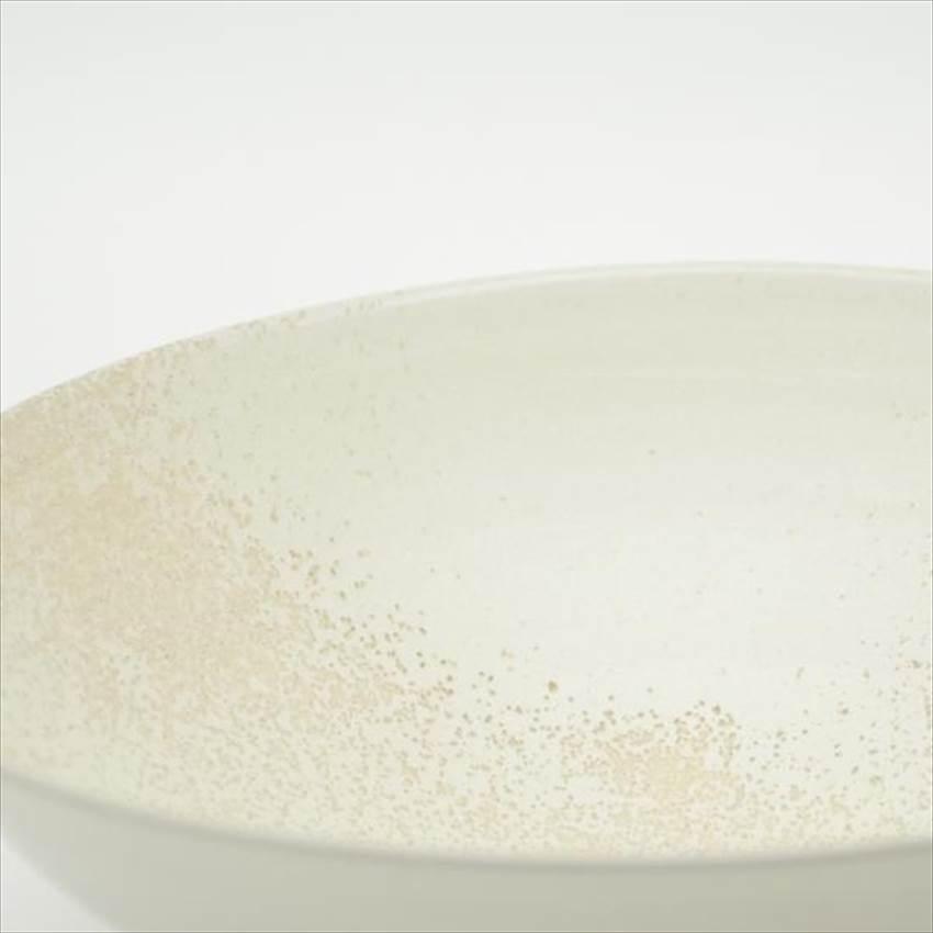 碗 食器 鉢 和食器 器 常滑焼 チャラ掛け 20cm 白 ホワイト 貝 陶器 