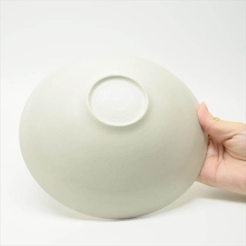 碗 食器 鉢 和食器 器 常滑焼 チャラ掛け 20cm 白 ホワイト 貝 陶器 