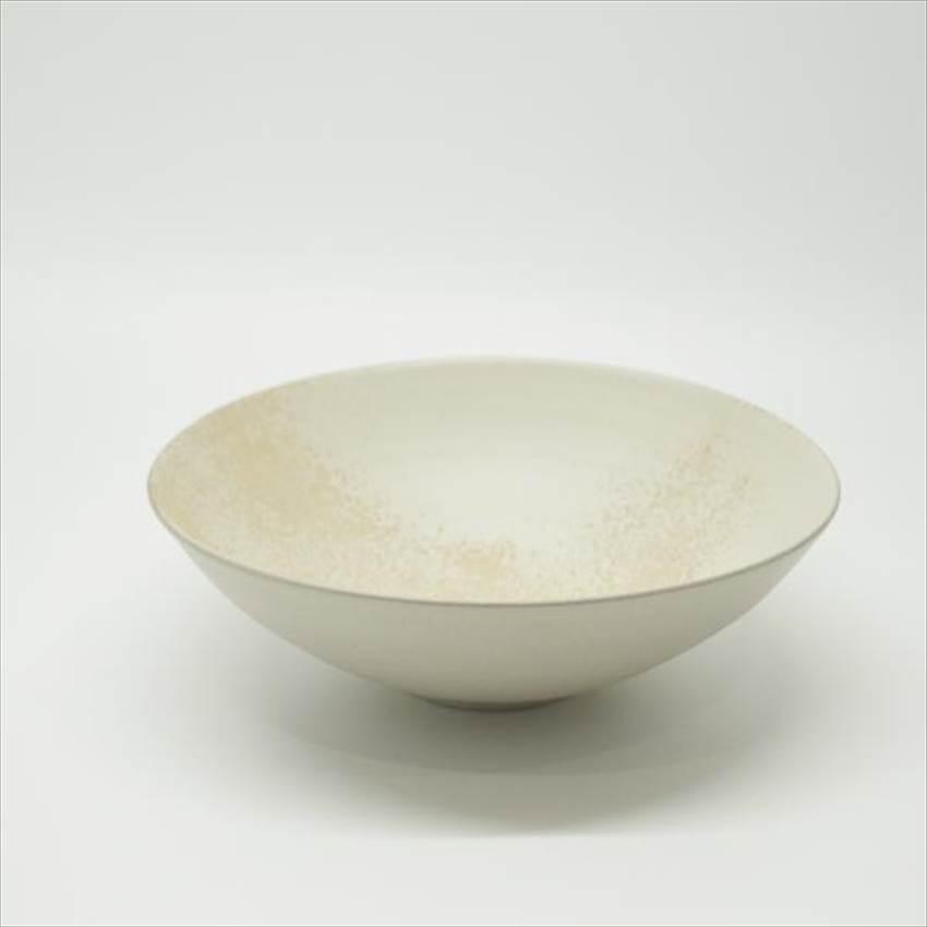 碗 食器 鉢 和食器 器 常滑焼 チャラ掛け 20cm 白 ホワイト 貝 陶器 