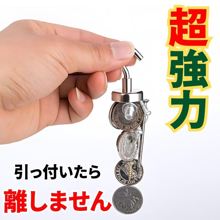 マグネット フック シルバー 10個 強力 おしゃれ Magnet Hook ネオジム 