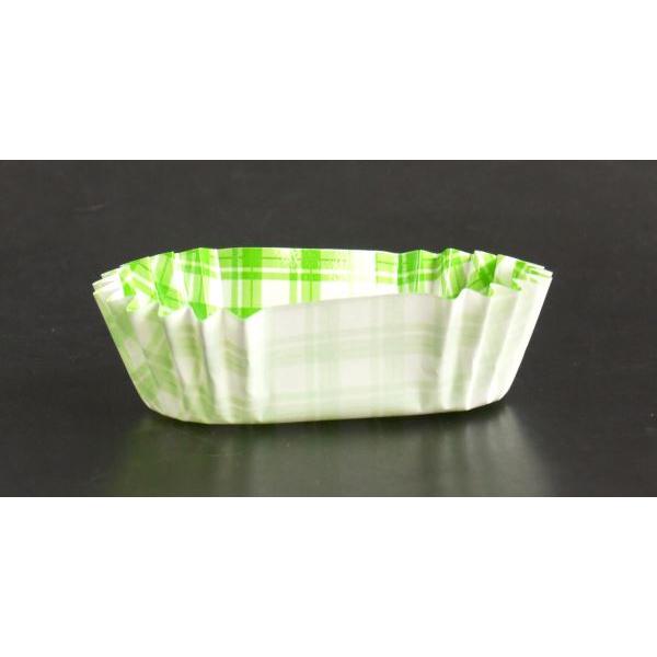 おかずカップ 厚いカラフルカップ チェック柄 小判特大(底面3.5×7×高さ