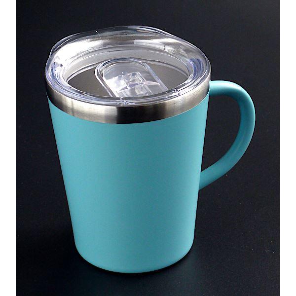 蓋付きステンレスマグカップ スムゥー ライトブルー 容量350ml